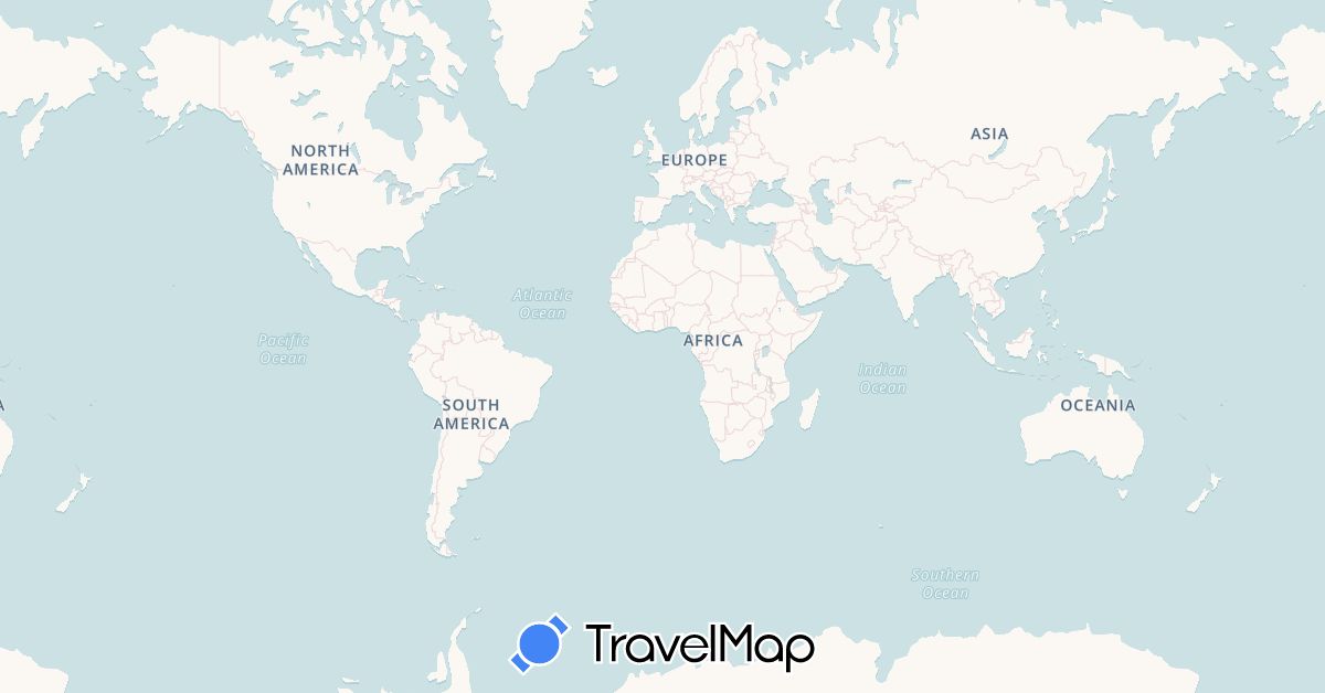 TravelMap itinerary: driving, bus, plane, cycling, train, boat in Andorra, Albania, Armenia, Angola, Argentina, Austria, Azerbaijan, Bosnia and Herzegovina, Barbados, Belgium, Burkina Faso, Bulgaria, Bahrain, Brunei, Brazil, Bhutan, Botswana, Belize, Central African Republic, Republic of the Congo, Switzerland, Côte d'Ivoire, Chile, China, Colombia, Cuba, Cyprus, Czech Republic, Germany, Djibouti, Denmark, Dominica, Ecuador, Estonia, Egypt, Eritrea, Spain, Ethiopia, Grenada, Georgia, Greenland, Gambia, Equatorial Guinea, Greece, Guatemala, Guinea-Bissau, Guyana, Honduras, Croatia, Haiti, Hungary, Indonesia, Ireland, India, Iraq, Iceland, Italy, Jamaica, Jordan, Japan, Kenya, Kyrgyzstan, Laos, Lebanon, Sri Lanka, Liberia, Lesotho, Lithuania, Luxembourg, Latvia, Libya, Morocco, Monaco, Moldova, Madagascar, Macedonia, Myanmar (Burma), Malta, Malawi, Malaysia, Mozambique, Namibia, Nigeria, Nicaragua, Netherlands, Norway, Nepal, New Zealand, Oman, Panama, Papua New Guinea, Philippines, Pakistan, Portugal, Qatar, Serbia, Russia, Rwanda, Saudi Arabia, Sweden, Singapore, Slovenia, Sierra Leone, Senegal, Somalia, El Salvador, Syria, Swaziland, Chad, Thailand, Tajikistan, Turkmenistan, Tunisia, Turkey, Taiwan, Tanzania, Ukraine, United States, Uzbekistan, Venezuela, Kosovo, Yemen, South Africa, Zambia, Zimbabwe (Africa, Asia, Europe, North America, Oceania, South America)